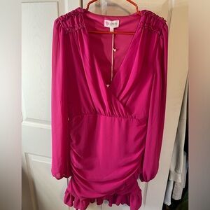 Pink Cocktail / Wedding Guest Dress for Woman Size L